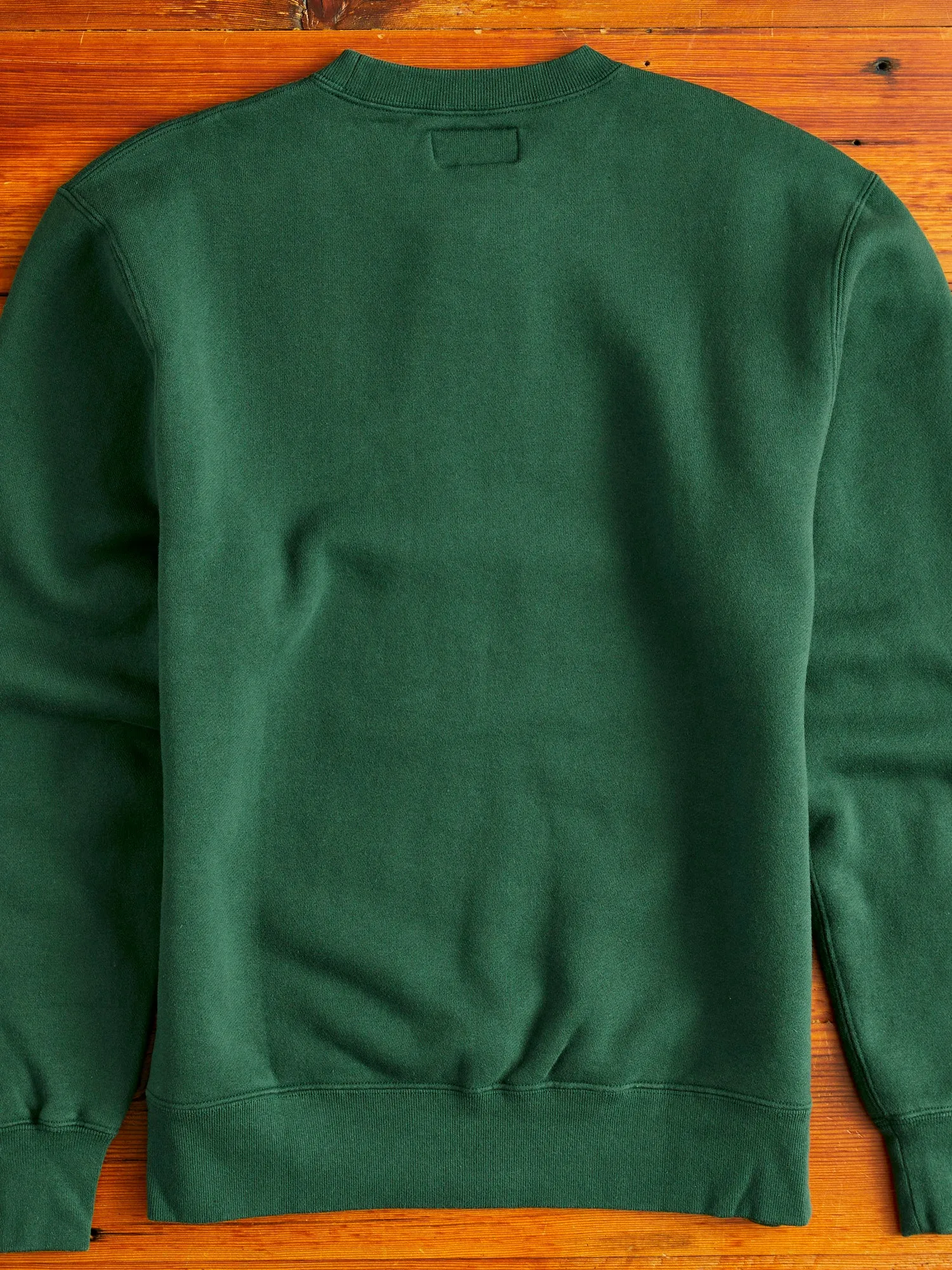 Japan-Made Fleece Crewneck in Green