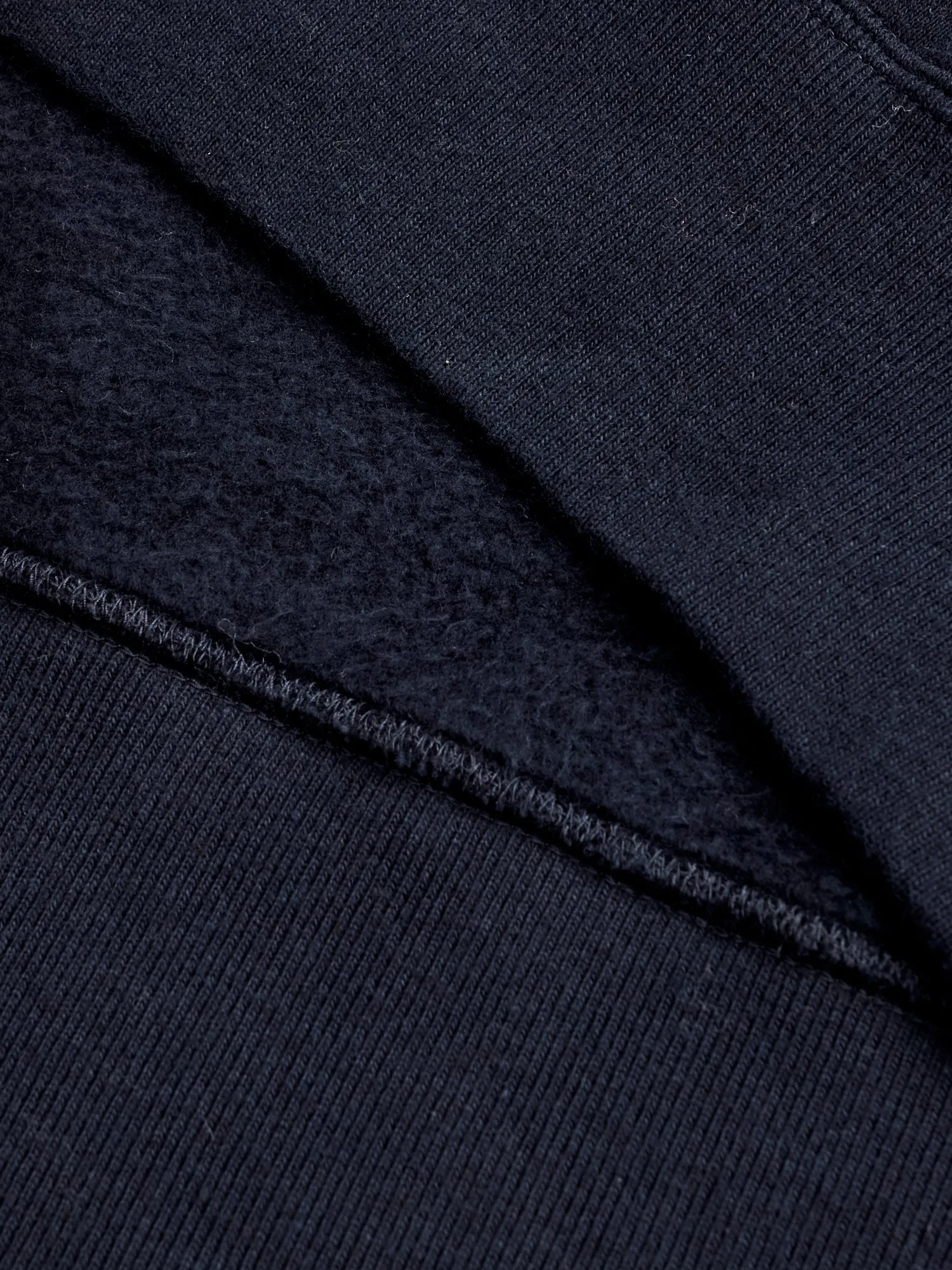 Japan-Made Fleece Crewneck in Navy
