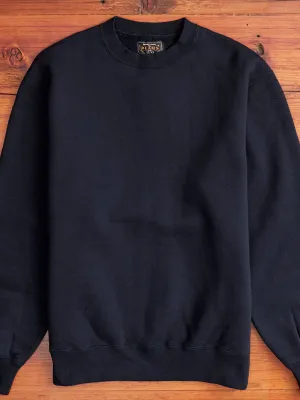 Japan-Made Fleece Crewneck in Navy