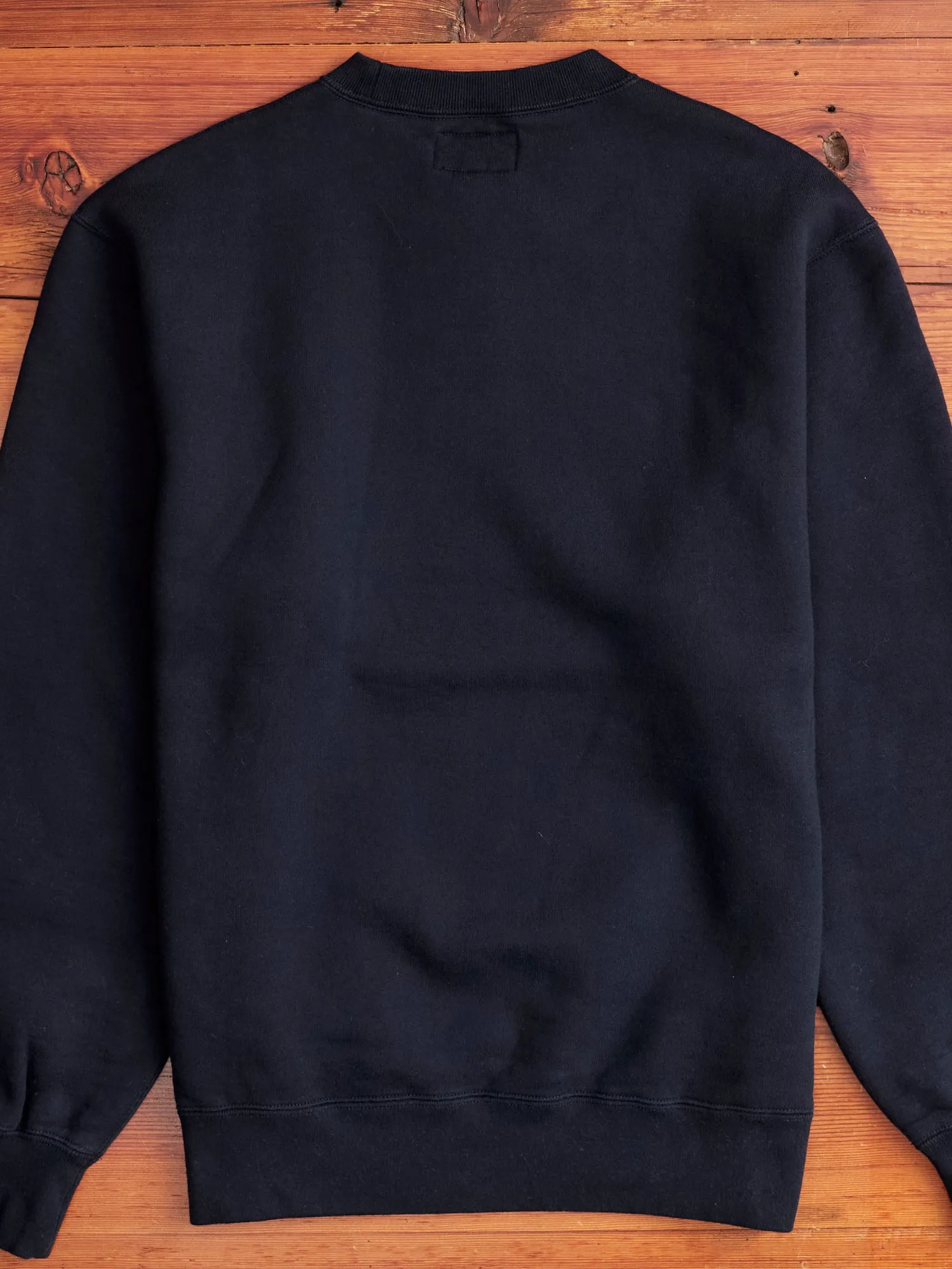 Japan-Made Fleece Crewneck in Navy