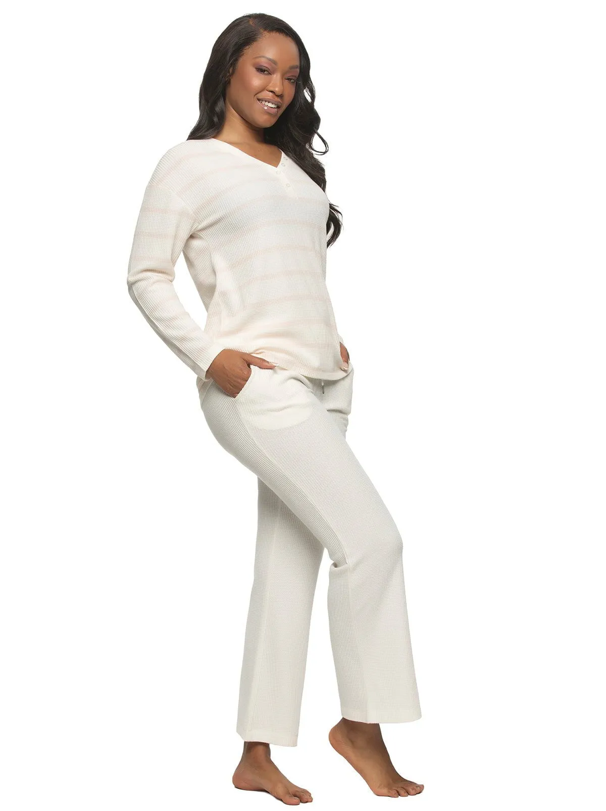 Jolie 2-Piece Henley & Lounge Pant Set