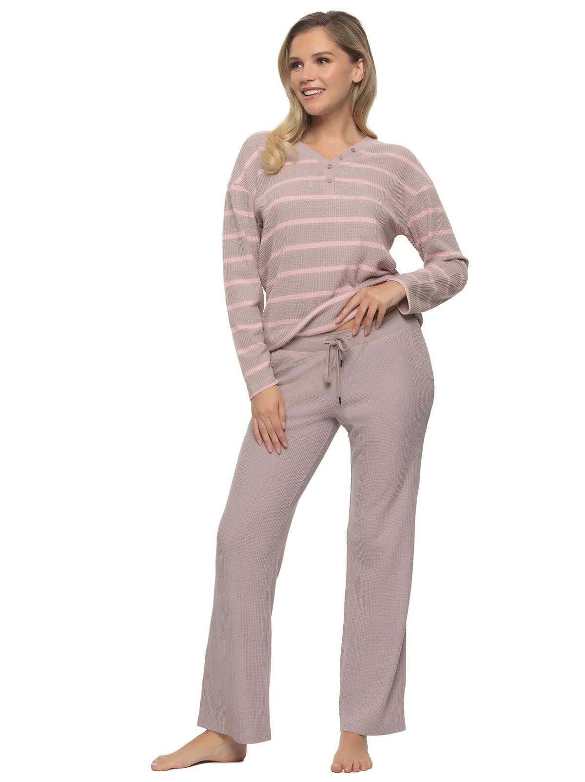 Jolie 2-Piece Henley & Lounge Pant Set