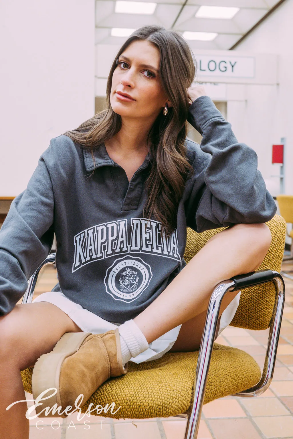 Kappa Delta Ivy League Oversized Collared Crew
