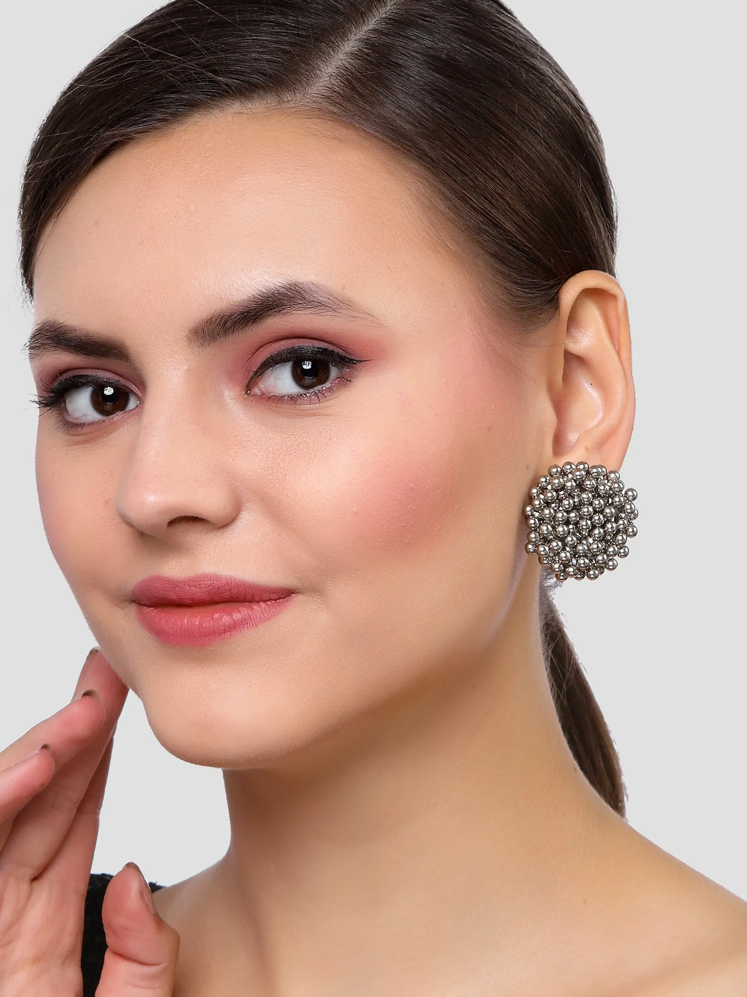 Karatcart Set of 3 Handcrafted Kundan Earrings Combo for Women