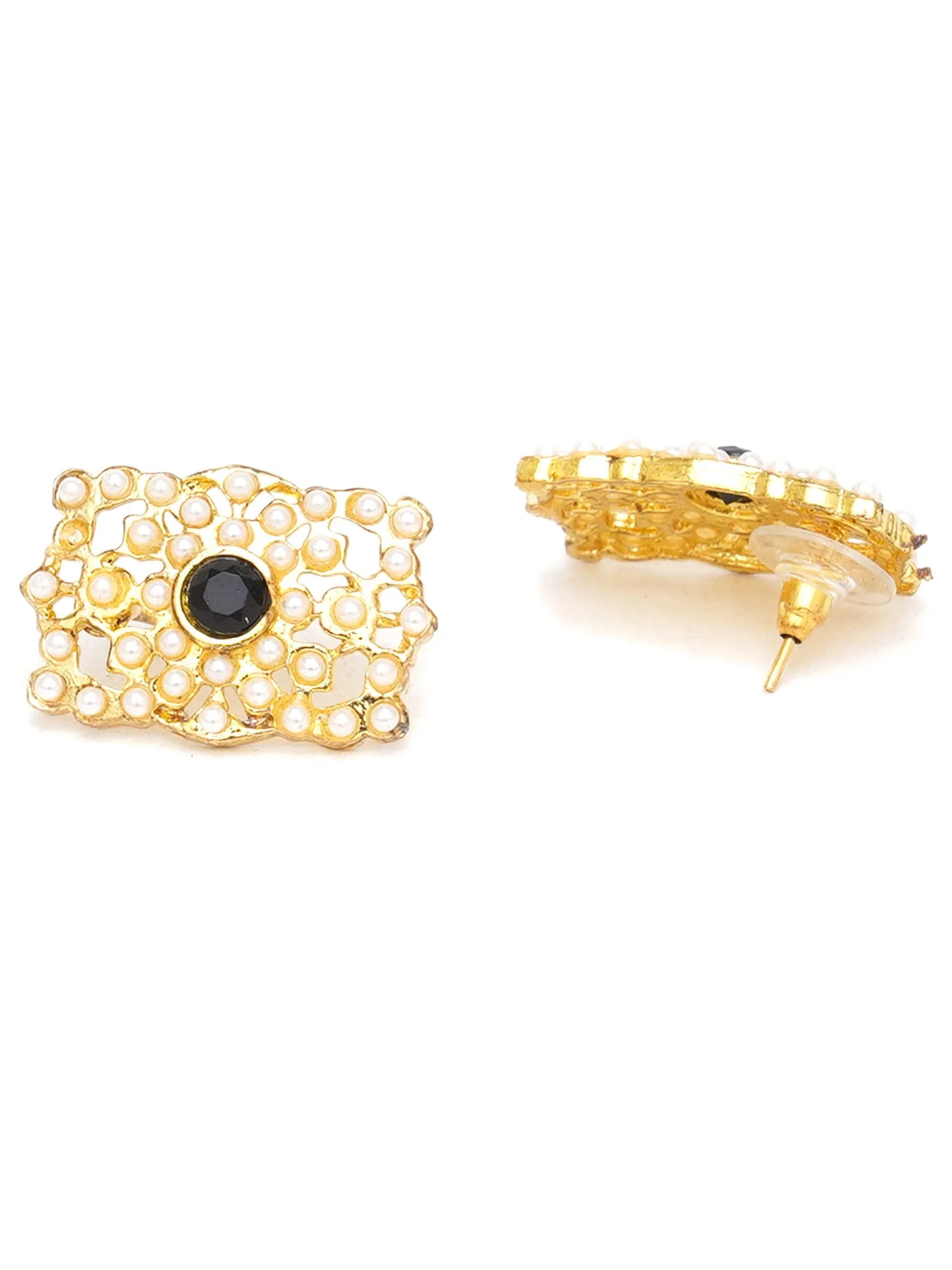 Karatcart Set of 4 Handcrafted Kundan Earrings Combo for Women