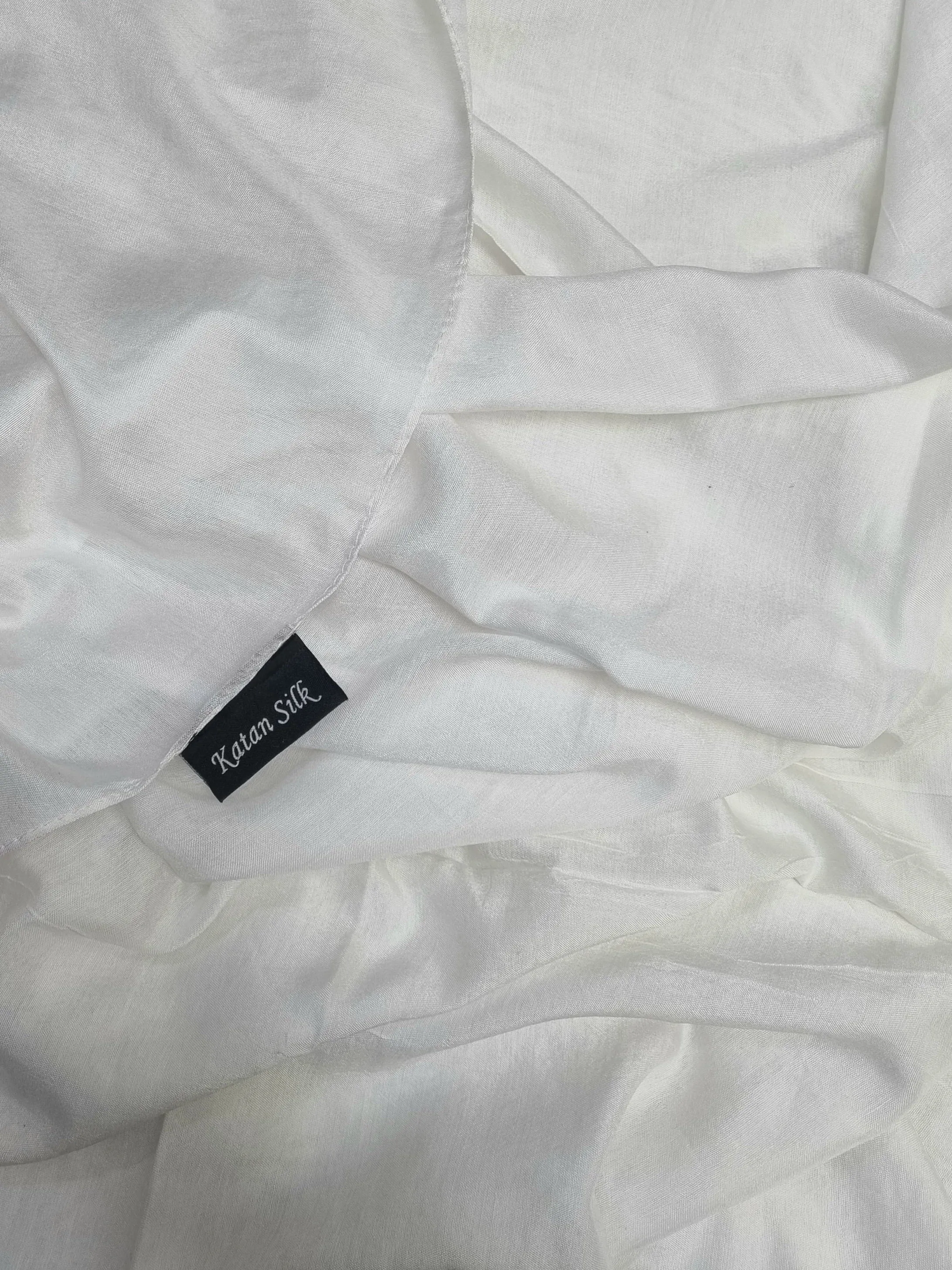 Katan Silk Hijab - White