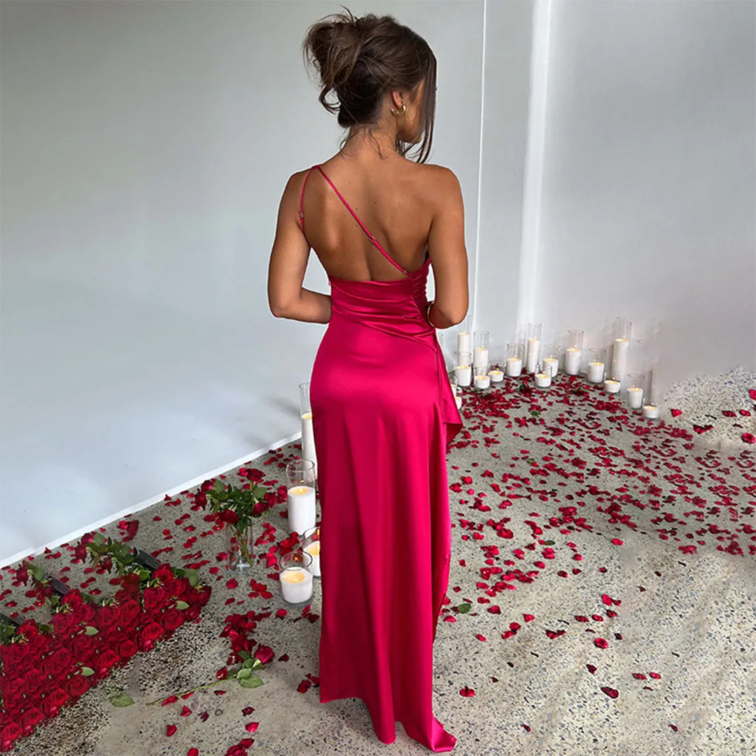 Kenza | Elegant Long Satin Dress