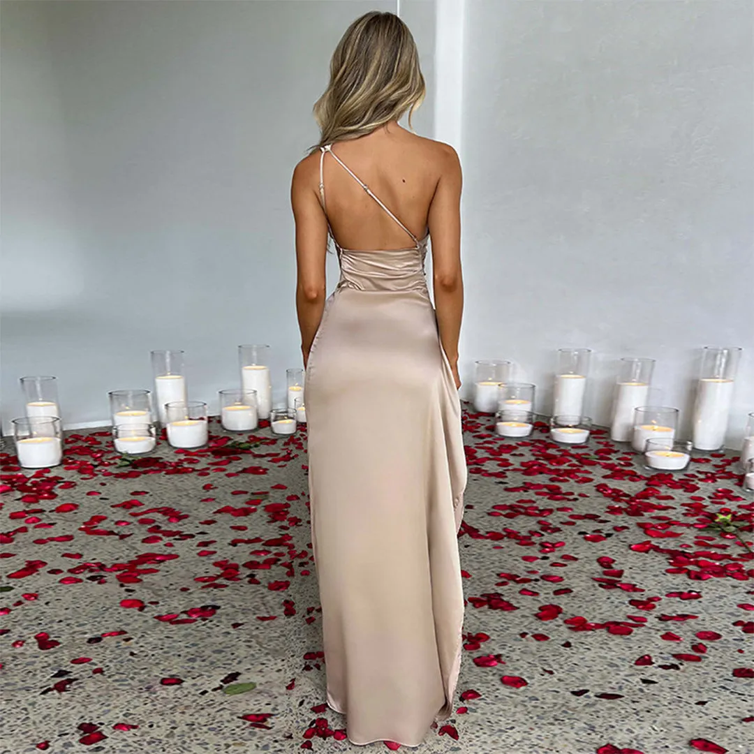 Kenza | Elegant Long Satin Dress