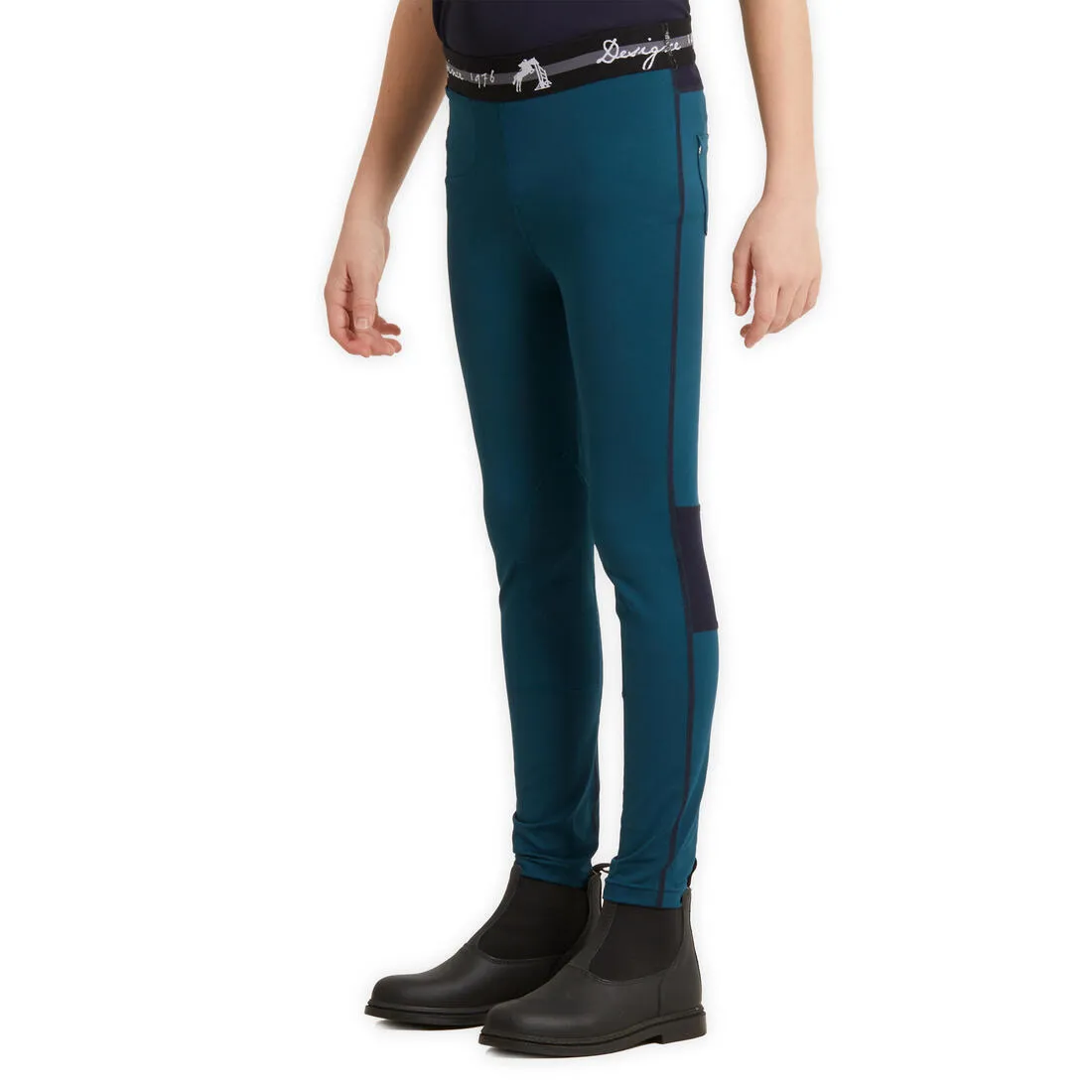 Kids' Light Horse Riding Leggings 100