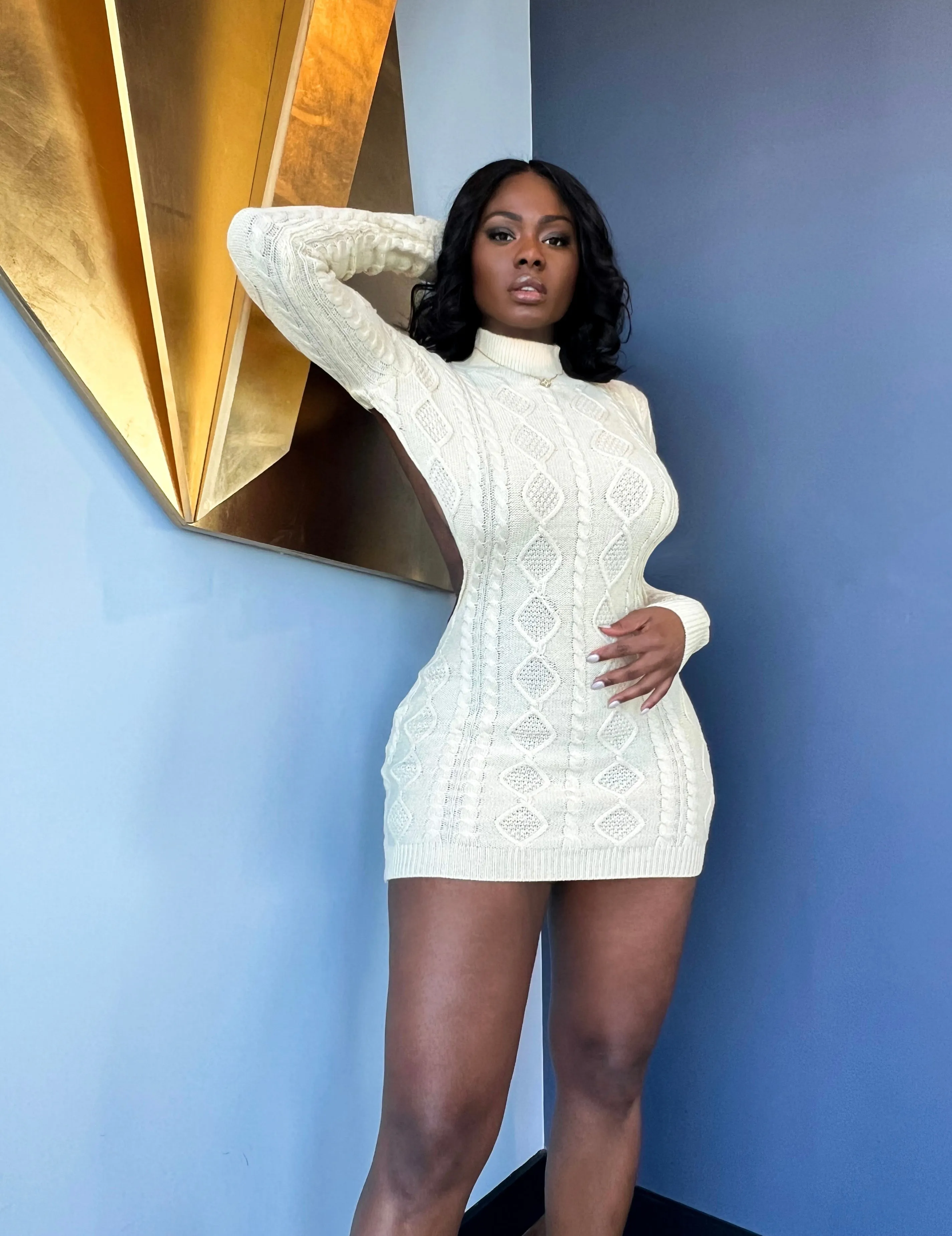 KNITTED BODICE MINI | DRESS