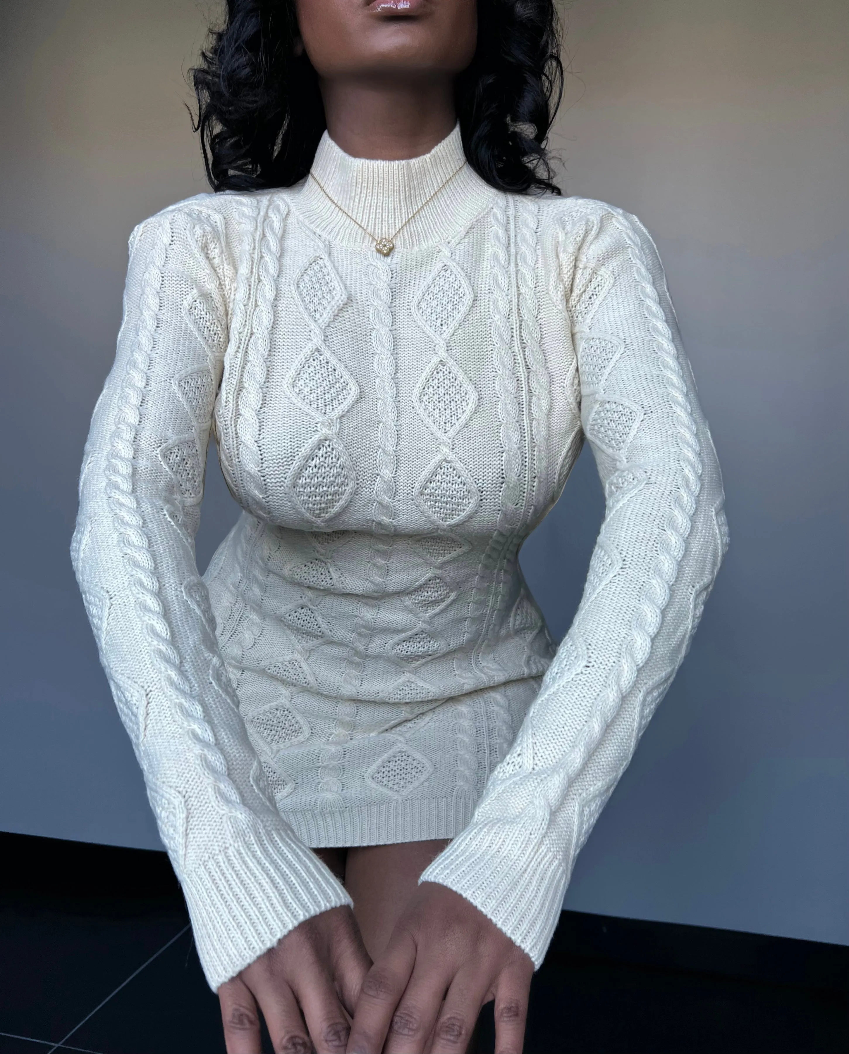 KNITTED BODICE MINI | DRESS
