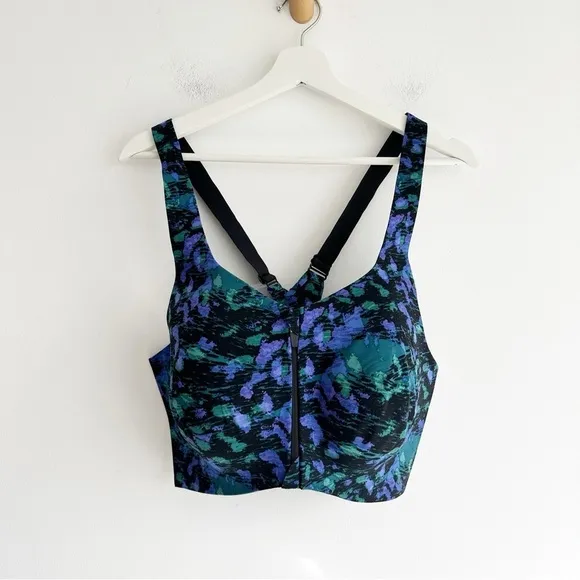 knix Catalyst Front Zip Sports Bra  Galactica Women’s  8   Fits 42E, 40F, 42F