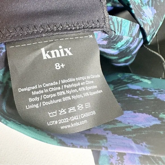 knix Catalyst Front Zip Sports Bra  Galactica Women’s  8   Fits 42E, 40F, 42F