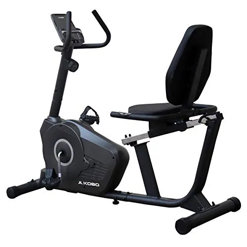 Kobo RB-1 Magnetic Recumbent Exercise Bike for Fitness with Adjustable Seatmagnetic Resistancehand Pulse and Monitor LCD Display (Imported)