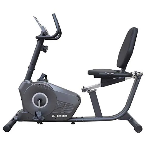 Kobo RB-1 Magnetic Recumbent Exercise Bike for Fitness with Adjustable Seatmagnetic Resistancehand Pulse and Monitor LCD Display (Imported)