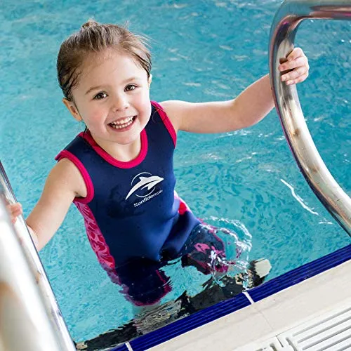 Konfidence Warma Wetsuit - Navy/Pink/Hibiscus (2-3 Years)