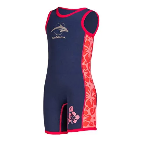 Konfidence Warma Wetsuit - Navy/Pink/Hibiscus (2-3 Years)