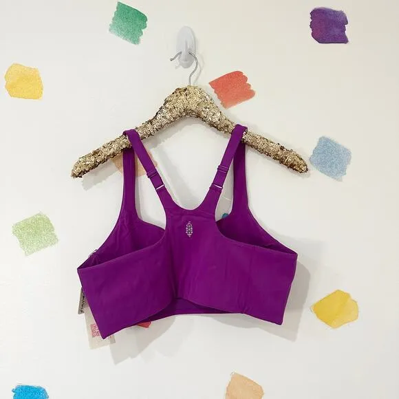 L Free People X Hatch Purple Never Better Maternity Sports Bra NWT