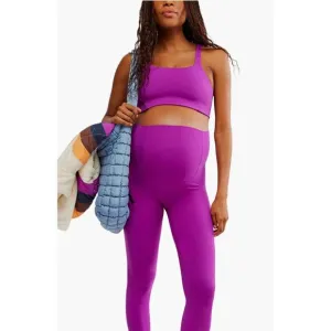 L Free People X Hatch Purple Never Better Maternity Sports Bra NWT