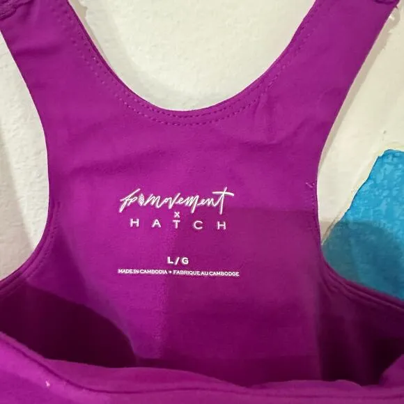 L Free People X Hatch Purple Never Better Maternity Sports Bra NWT