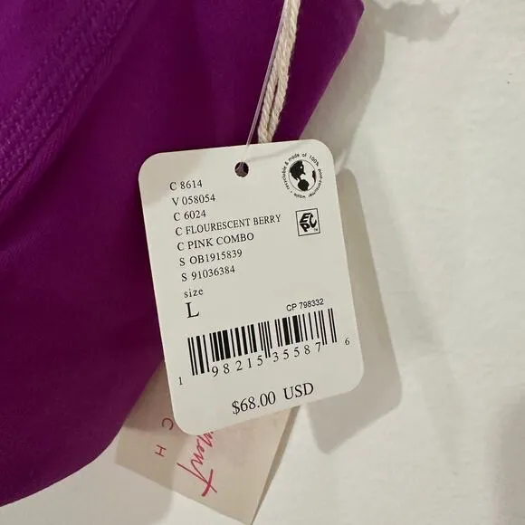 L Free People X Hatch Purple Never Better Maternity Sports Bra NWT