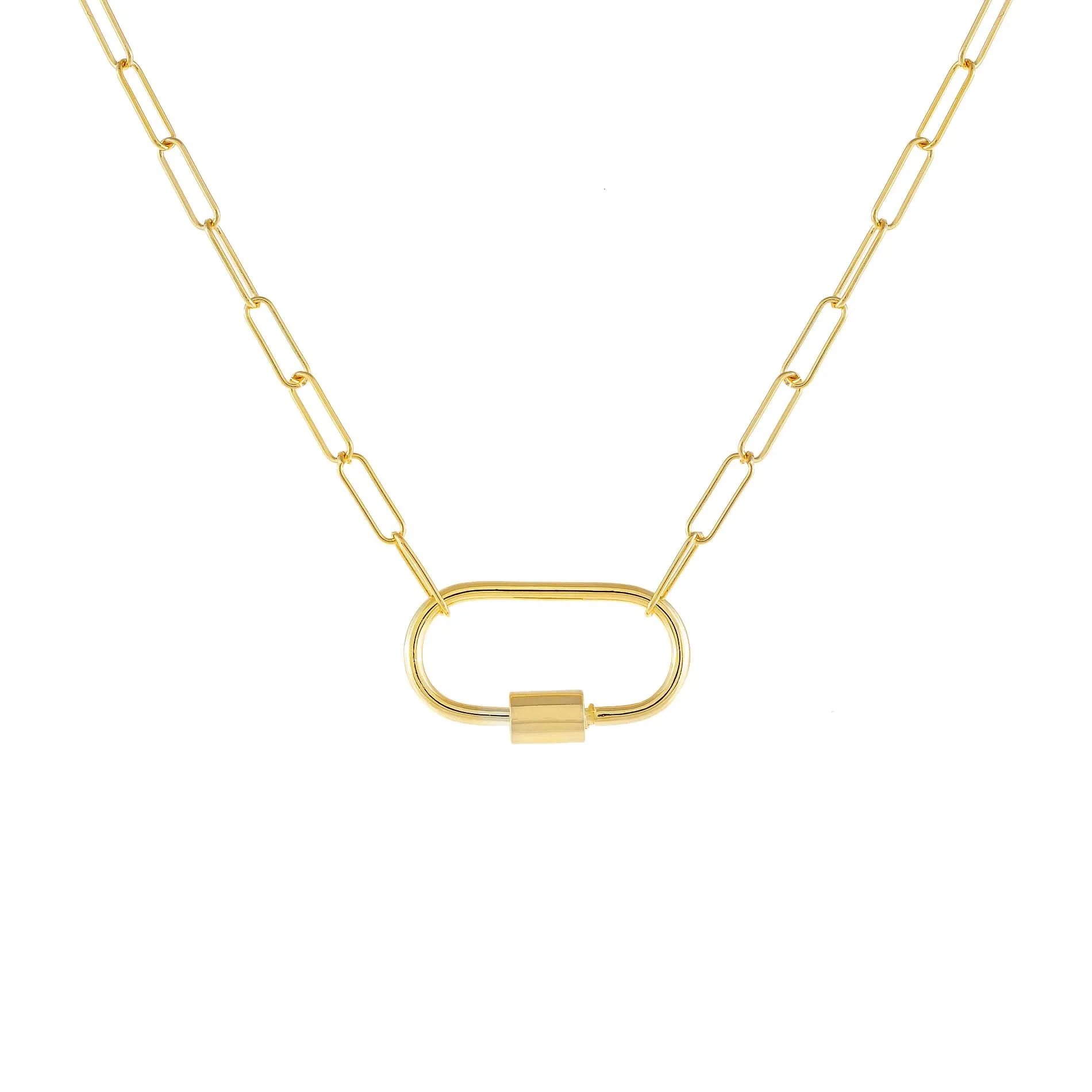Large Toggle Oval Link Necklace
