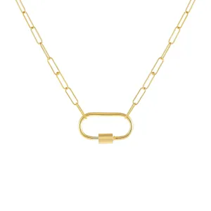 Large Toggle Oval Link Necklace