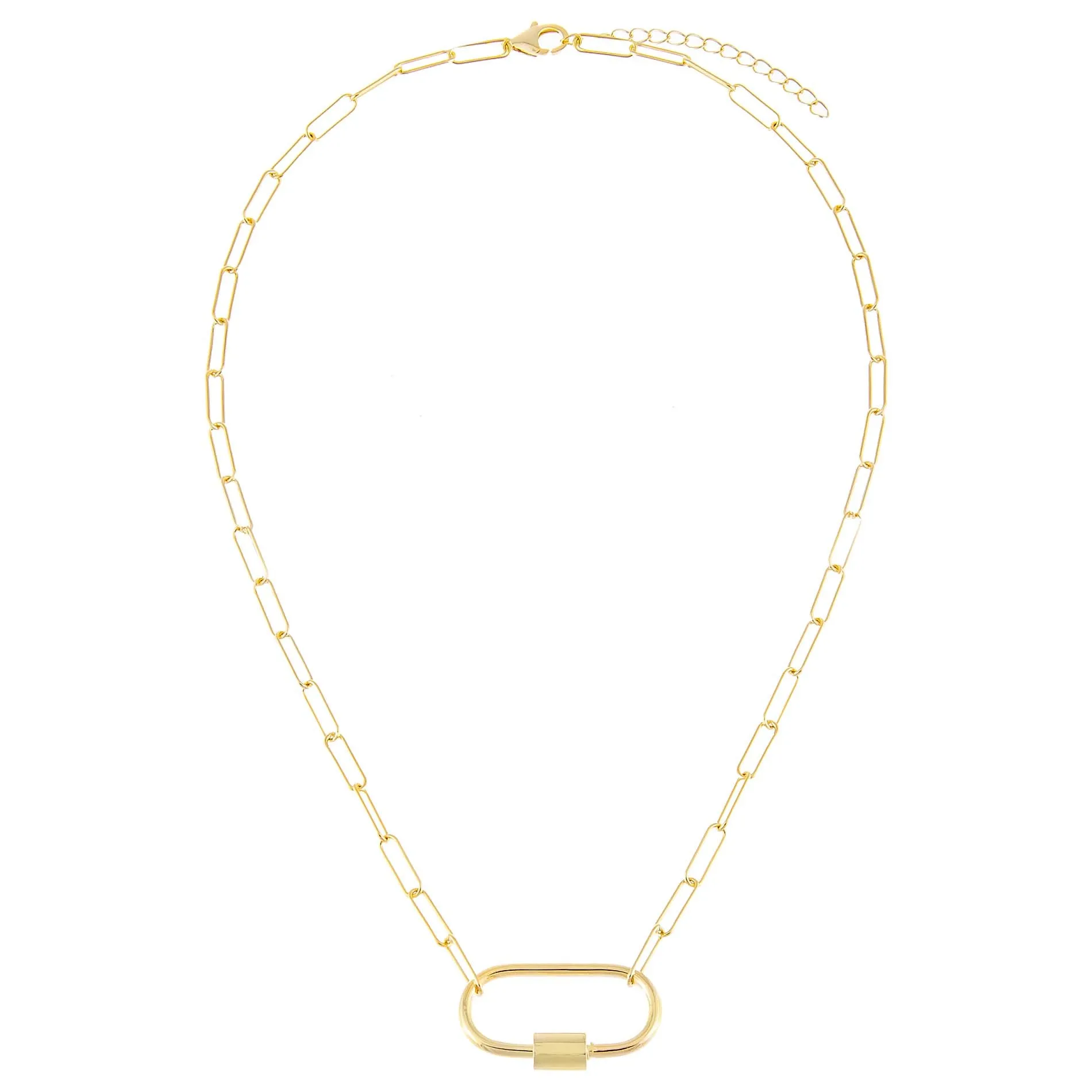 Large Toggle Oval Link Necklace