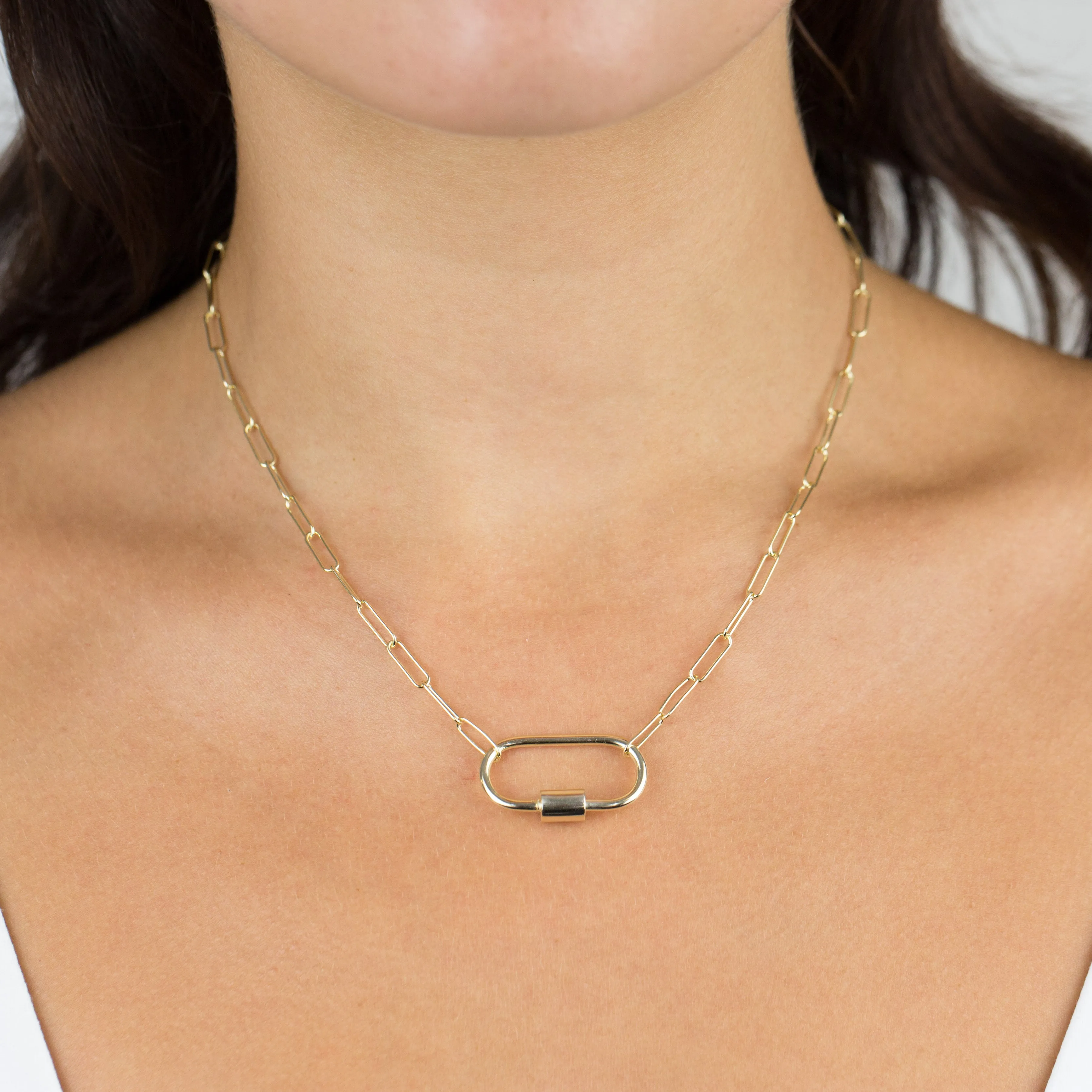 Large Toggle Oval Link Necklace