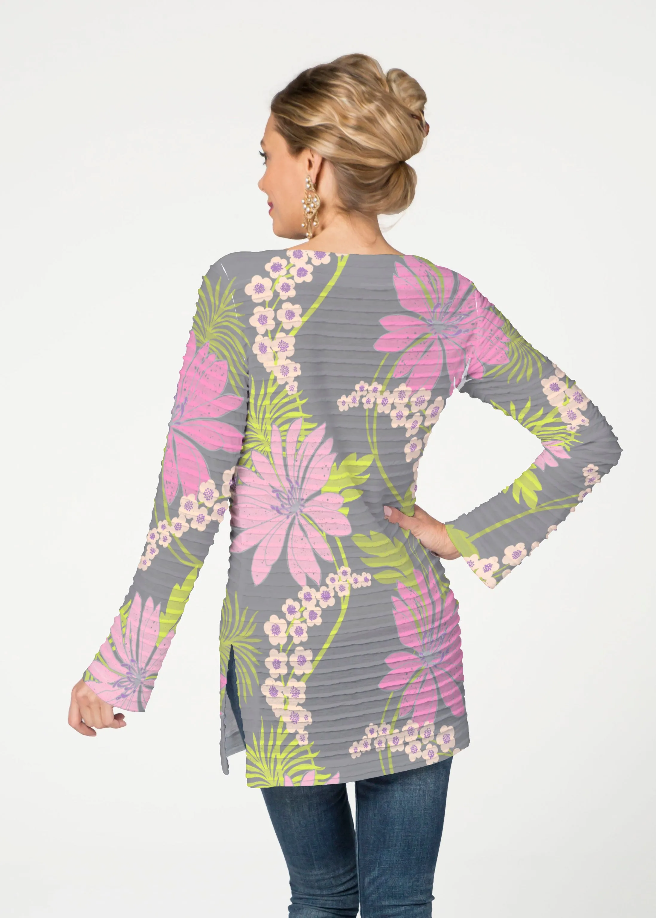 LeeLee (14304) ~ Banded Boatneck Tunic