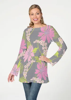 LeeLee (14304) ~ Banded Boatneck Tunic