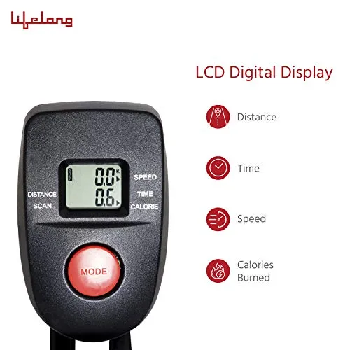 Lifelong LLFCN36 Fit Lite Airbike Exercise Machine with Stationary Handle for Cardio Training, Weight Loss and Workout at Home (Free Installation Assistance)