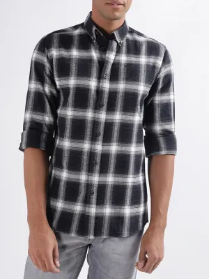 Lindbergh Black Checked Relaxed Fit Shirt