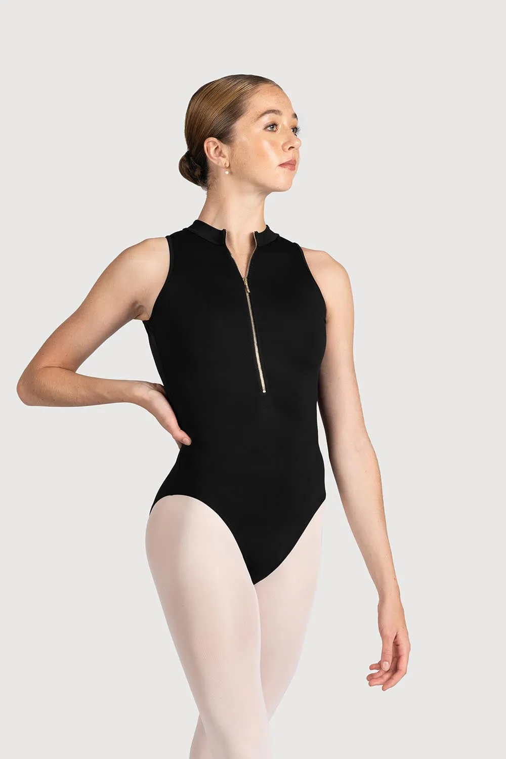 LM53114 - Mirella Miami Zip Front Womens Leotard