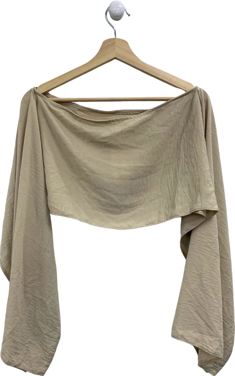 Lola Rae Beige Off-Shoulder Top UK S/M