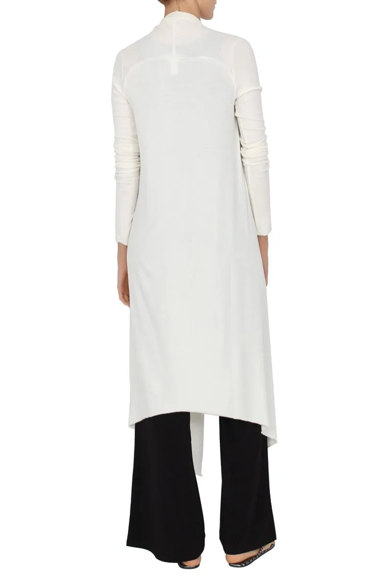 Long Silk Blend Michi Cardigan