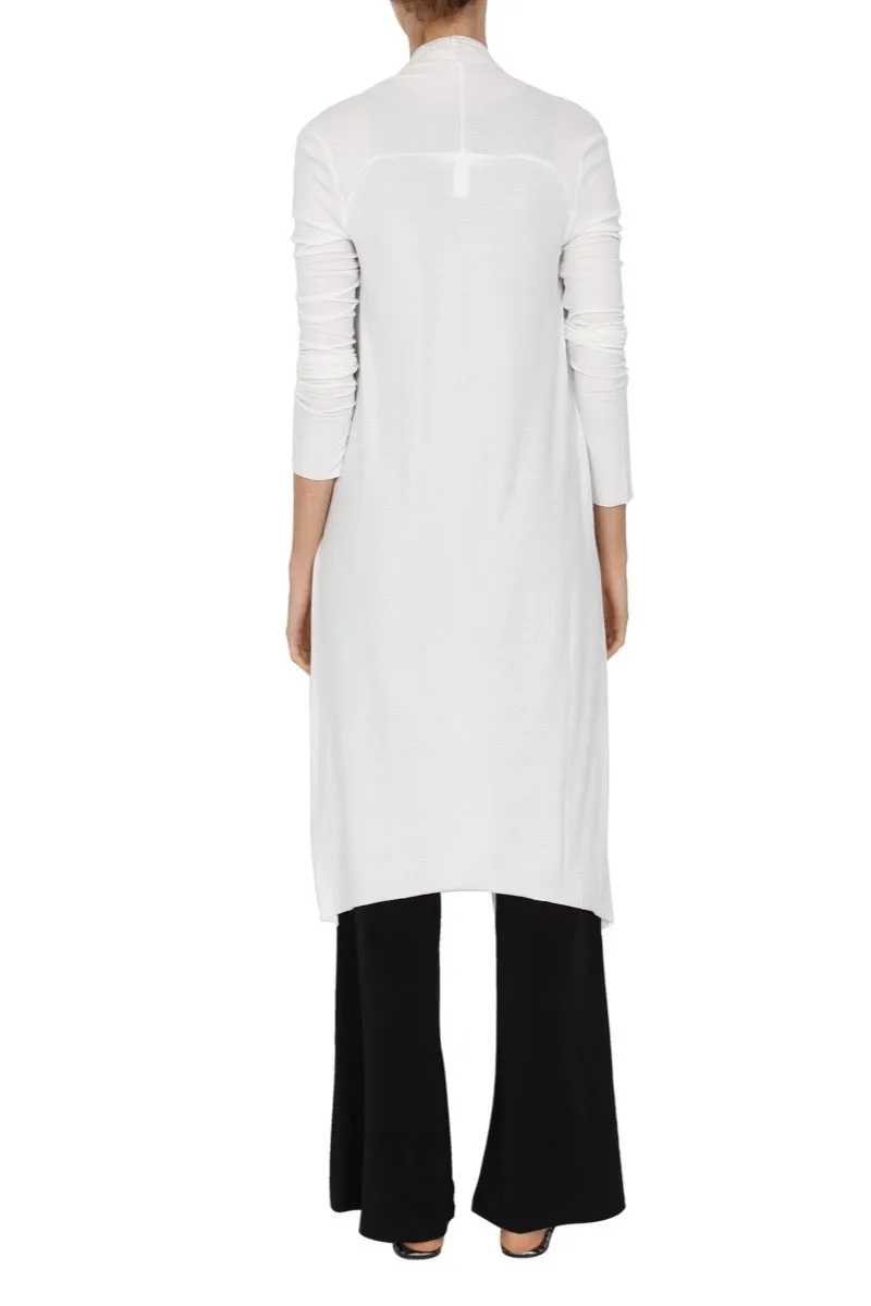 Long Silk Blend Michi Cardigan