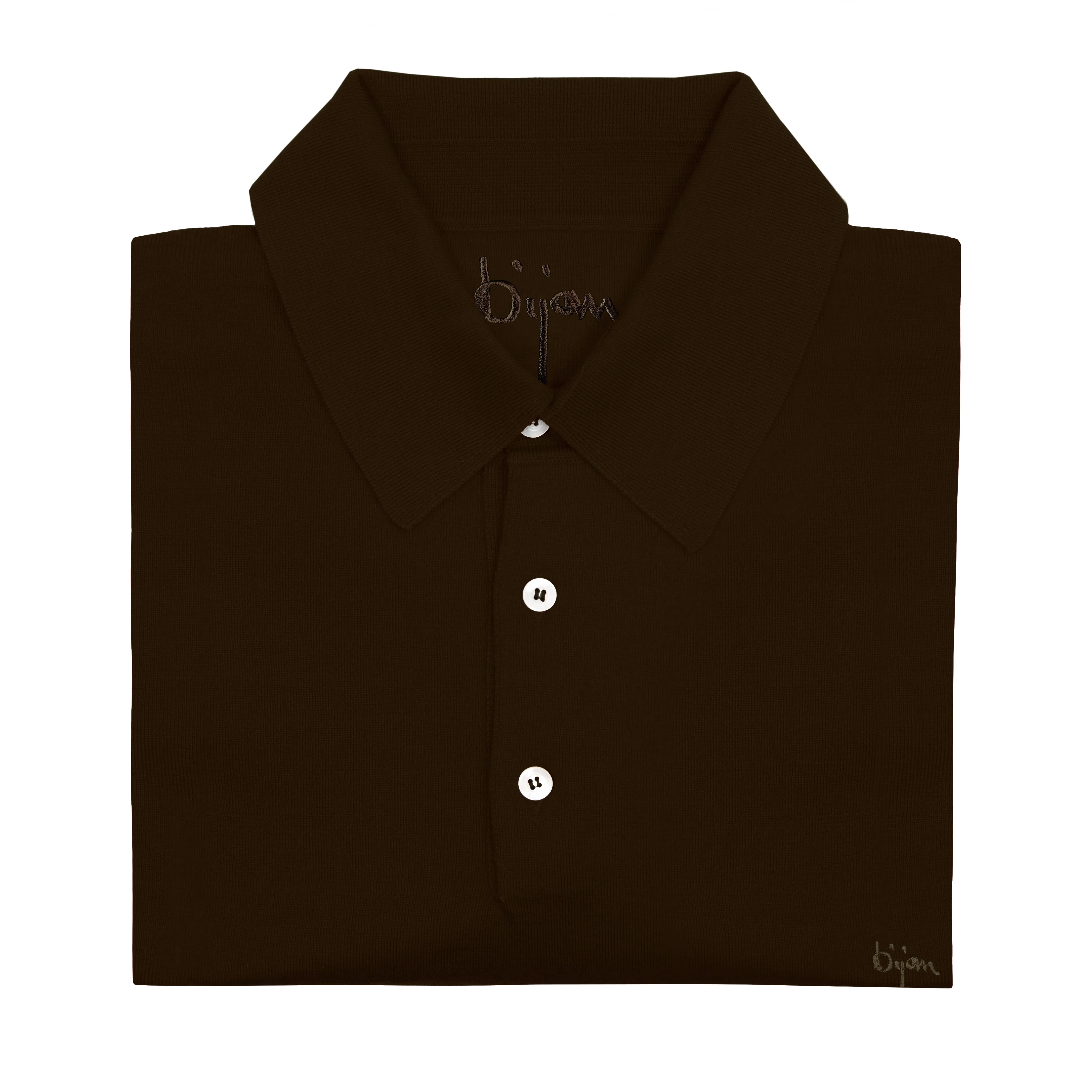 Long Sleeve Cashmere and Silk Polo Shirt