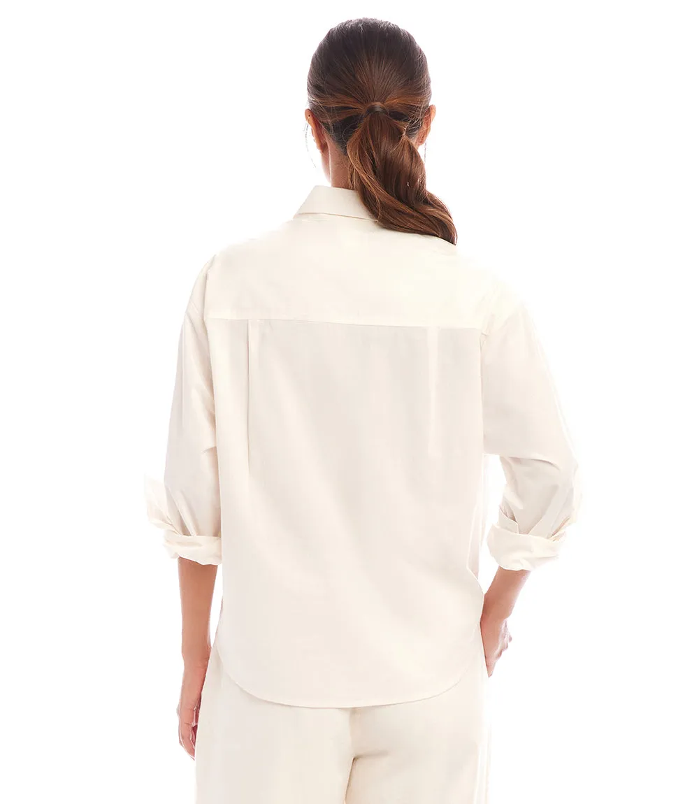 Long Sleeve Tie-Front Top