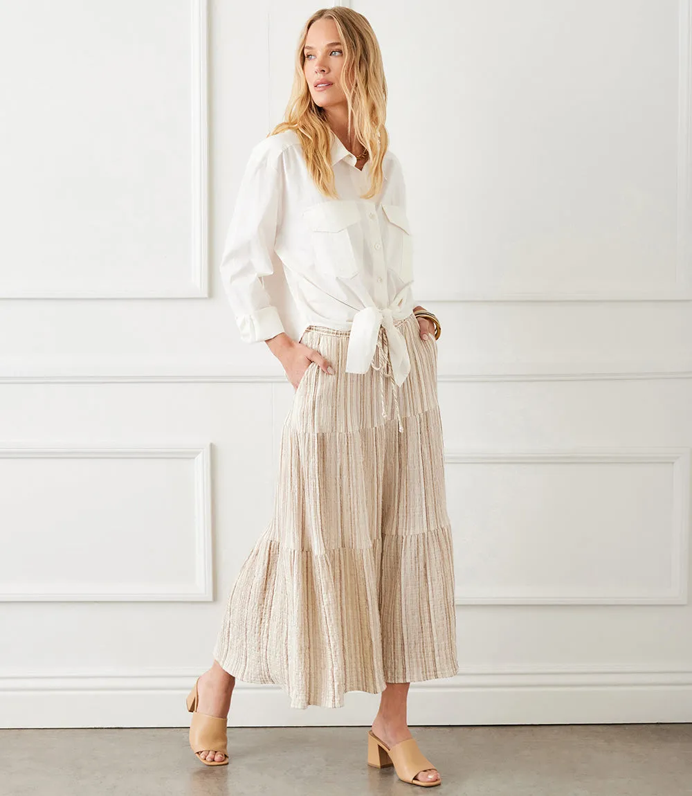 Long Sleeve Tie-Front Top