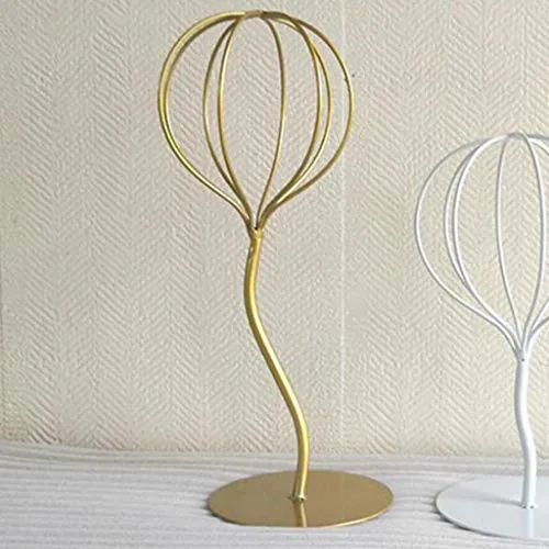 Losa Modern Balloon Style Metal Hat Holder Tabletop Decorative Wig Display Stand Golden