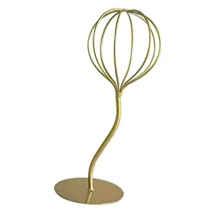 Losa Modern Balloon Style Metal Hat Holder Tabletop Decorative Wig Display Stand Golden