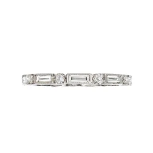 Lucy Baguette and Round Diamond Band