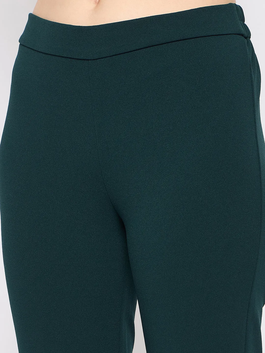 Madame Teal Knit Moss Overlap Top and Bottom Co-ord Set