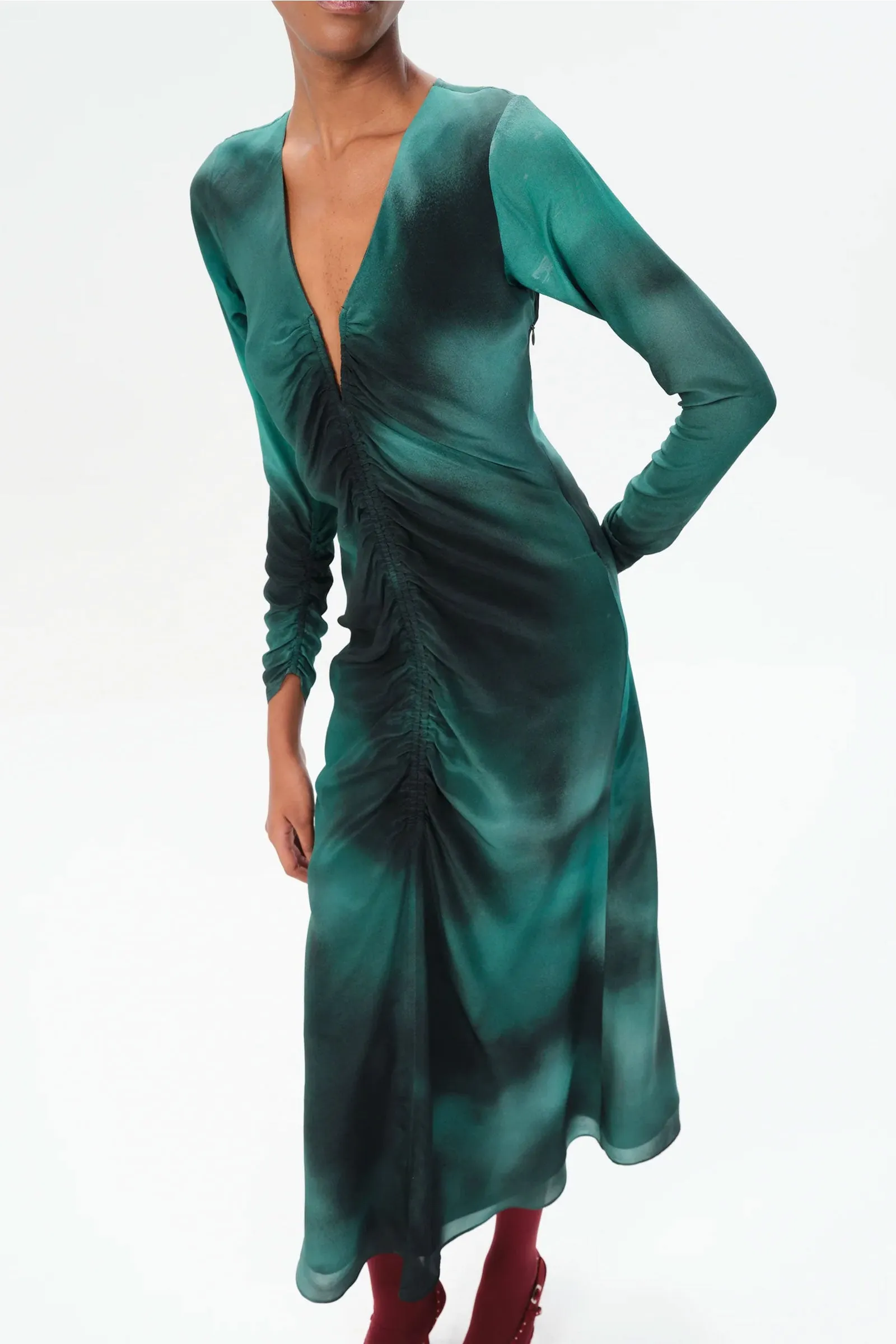Maria Cher Atacalco Kendra Dress in Emerald