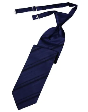 Marine Striped Satin Kids Necktie