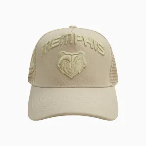 Memphis Grizzlies Neutral Pinch Front Trucker Hat