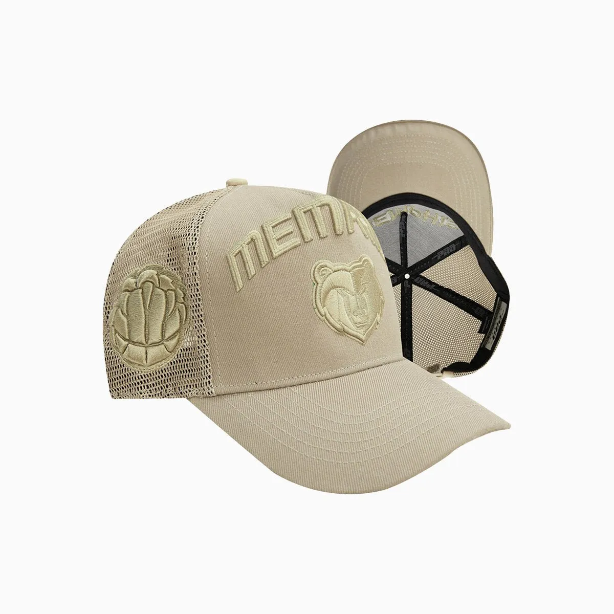 Memphis Grizzlies Neutral Pinch Front Trucker Hat