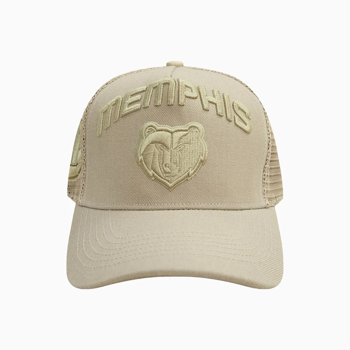 Memphis Grizzlies Neutral Pinch Front Trucker Hat