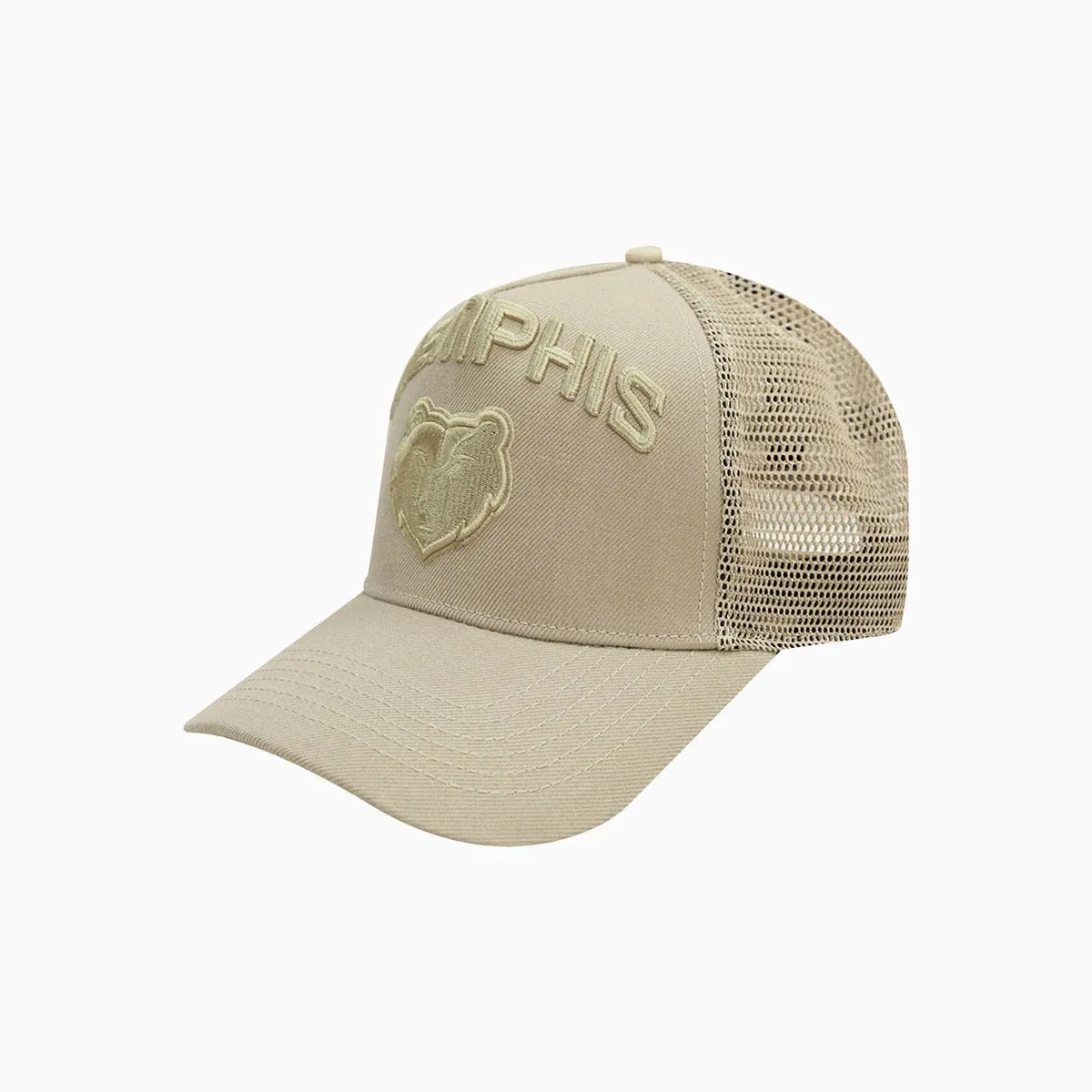 Memphis Grizzlies Neutral Pinch Front Trucker Hat